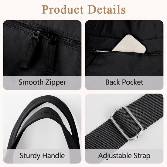 Sports Bag Waterproof Travel 24 Liter Carry Zippered Lightweight And Durable Suitable For Gym Training Black Gym Bags