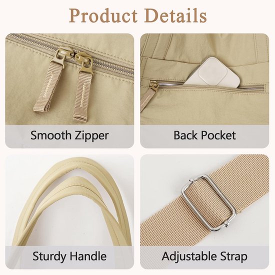 Sports Bag Waterproof Travel 24 Liter Carry Zippered Lightweight & Durable Suitable For Gym Workout Khaki Gym Bags