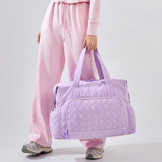 Sports Bag Waterproof Travel 24 Liter Carry Zippered Lightweight & Durable Suitable For Gym Training Purple Gym Bags