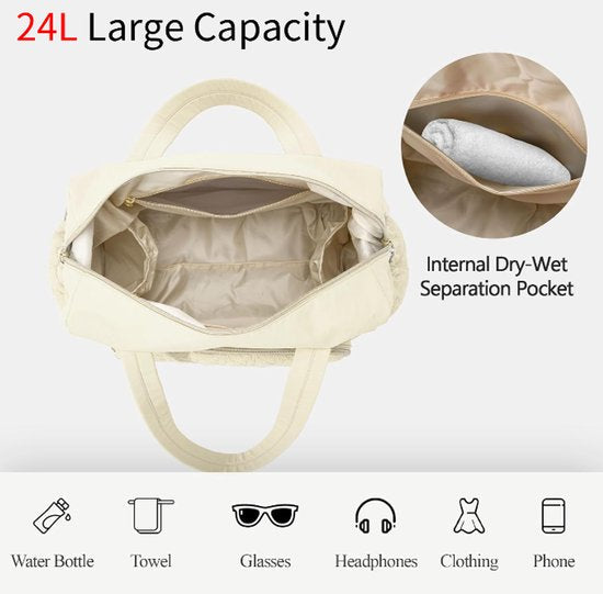 Sports Bag Waterproof Travel 24 Liter Carry Zippered Lightweight And Durable Suitable For Gym Training Yellow Gym Bags