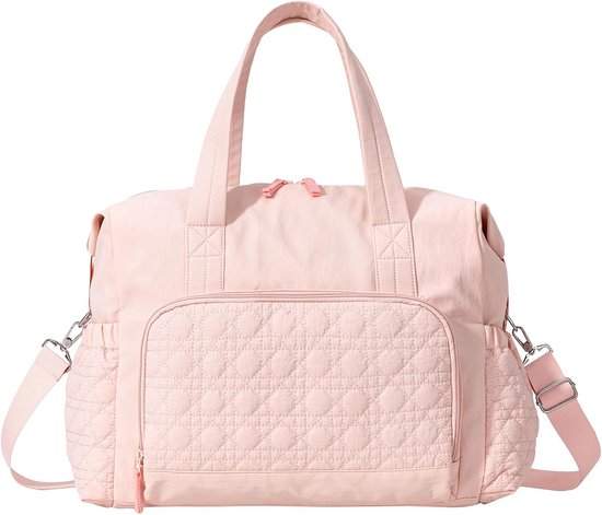 Sports Bag Waterproof Travel 24 Liter Carry Zippered Lightweight And Durable Suitable For Gym Training Pink Gym Bags