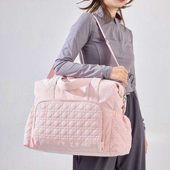 Sports Bag Waterproof Travel 24 Liter Carry Zippered Lightweight And Durable Suitable For Gym Training Pink Gym Bags