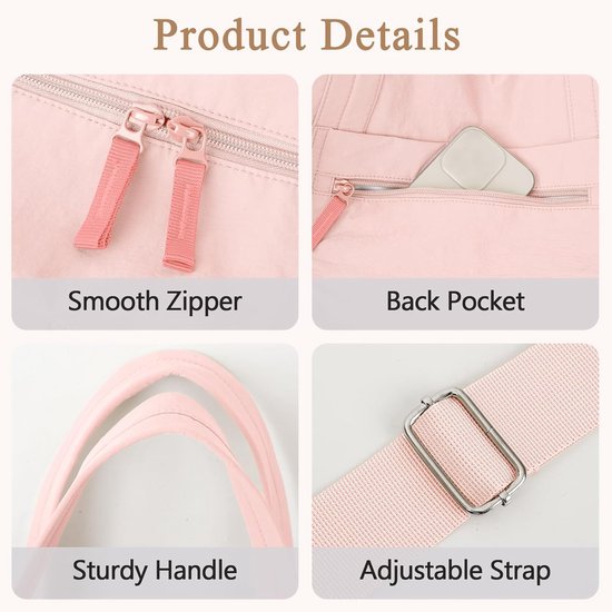 Sports Bag Waterproof Travel 24 Liter Carry Zippered Lightweight And Durable Suitable For Gym Training Pink Gym Bags