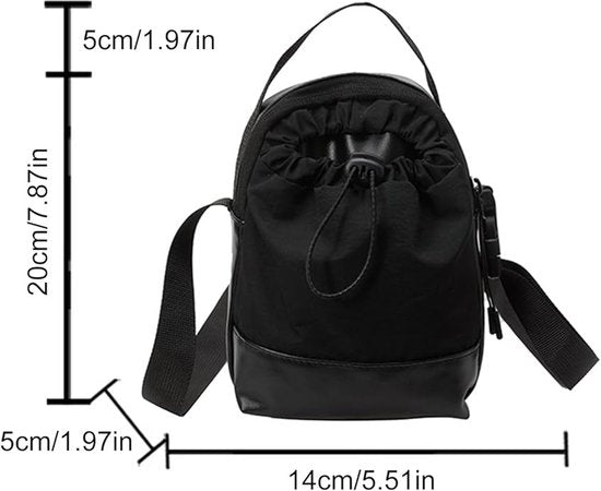 Women's Shoulder Bag Casual Adjustable Canvas With Drawstring Suitable For Daily Commuting And Travel.Iblacki Women's Bags & Handbags