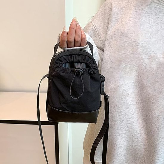 Women's Shoulder Bag Casual Adjustable Canvas With Drawstring Suitable For Daily Commuting And Travel.Iblacki Women's Bags & Handbags