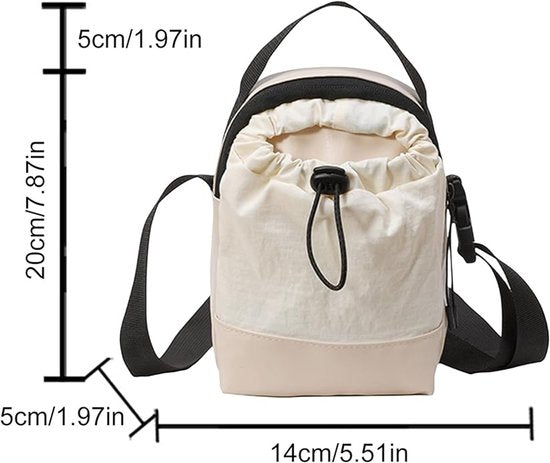 Women's Shoulder Bag Casual Adjustable Canvas With Drawstring Suitable For Daily Commuting And Travel.Iwhitei Women's Bags & Handbags