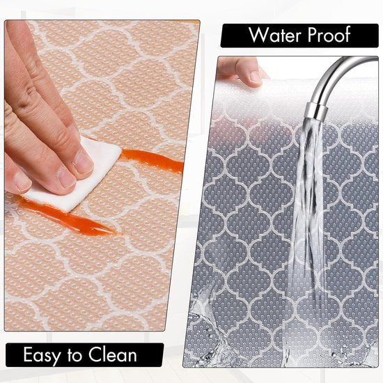 White Eva Drawer Mat Waterproof & Easy Cut Shelf Liner (11.8"W X 78.7"L) Drawer Liners