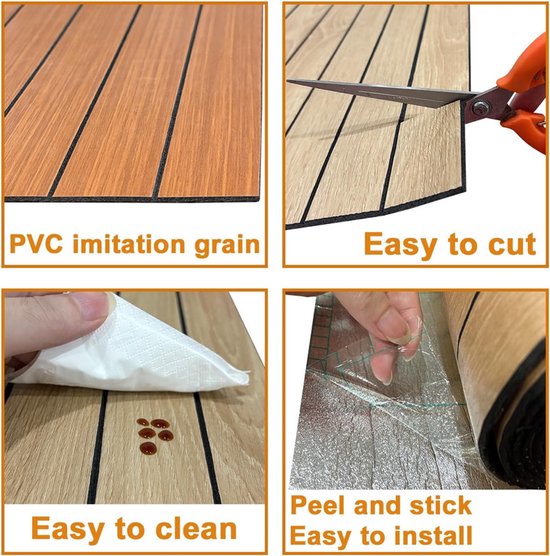 Self Adhesive 3D Walnut Look Pvc Wall Panel 300X40cm Soundproof Wall Stickers