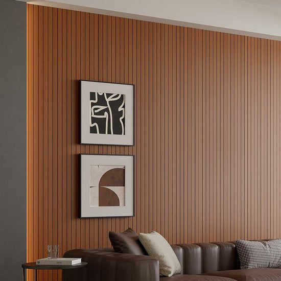 Self Adhesive 3D Walnut Look Pvc Wall Panel 300X40cm Soundproof Wall Stickers