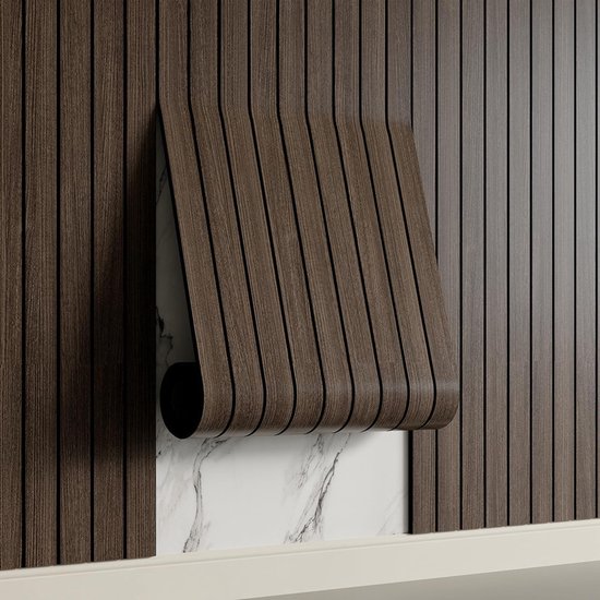 Self Adhesive 3D Wall Panel Smoked Wood Look Pvc Plank 300X40 Cm For Ceiling Soundproof Wall Stickers