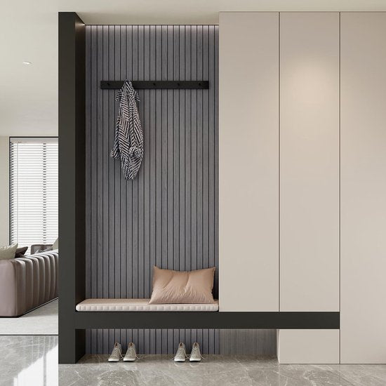 Self Adhesive 3D Wall Panel Gray Oak Look Pvc Plank 300X40 Cm For Ceiling Soundproof Wall Stickers