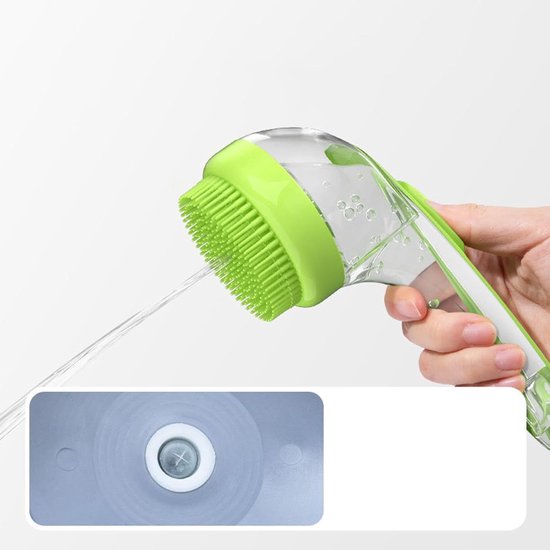 Dog Wash Brush With Soap Dispenser & Long Handle For Efficient Grooming Dog Grooming