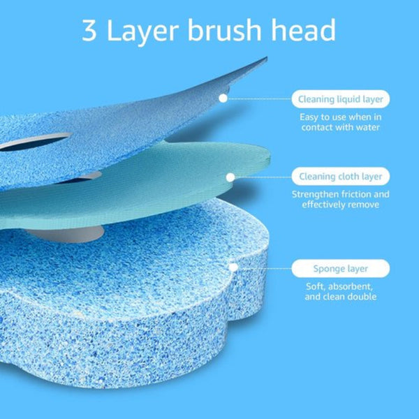 Toilet Brush Set With 24 Replaceable Heads And Storage Station Toilet Brushes & Holders