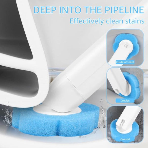 Toilet Brush Set With 24 Replaceable Heads And Storage Station Toilet Brushes & Holders