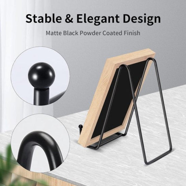 6 Inch Black Metal 3 Pack For Photos Books & Art Sturdy Design Display Stands