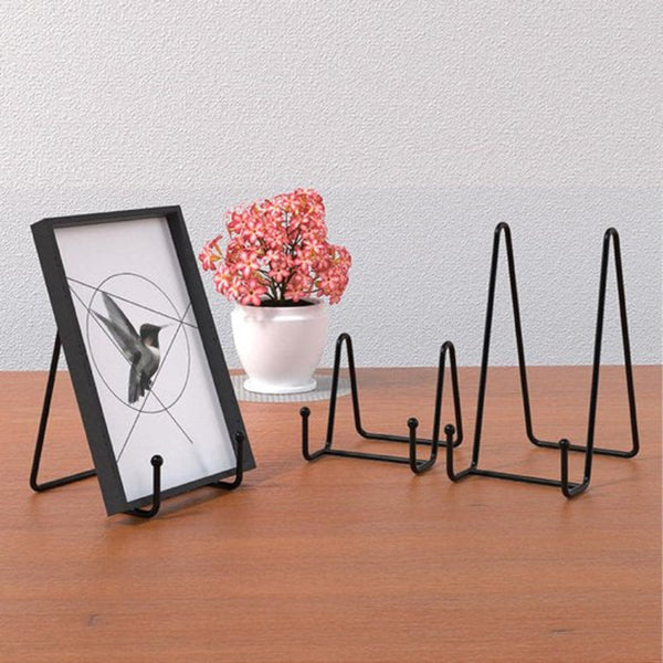 6 Inch Black Metal 3 Pack For Photos Books & Art Sturdy Design Display Stands