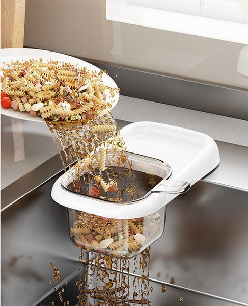 Sink Strainer & Drip Rack With Suction Cup Removable Tray For Vegetables Food Waste Black Colanders Strainers & Sifters