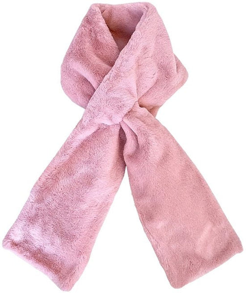 Scarf With Concealed Zipper Pocket Secure Storage For Keys & Cards Downy Soft Warm Pink Scarves & Wraps