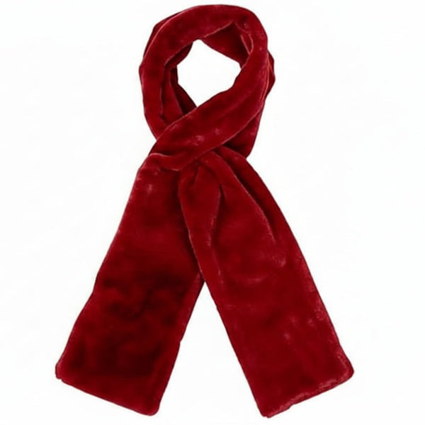 Scarf With Concealed Zipper Pocket Secure Storage For Keys & Cards Downy Soft Warm Red Scarves & Wraps