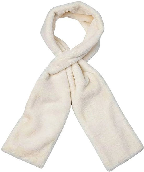 Scarf With Concealed Zipper Pocket Secure Storage For Keys & Cards Downy Soft Warm White Scarves & Wraps