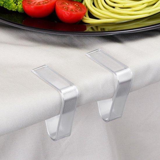 24 Pack Transparent Windproof Tablecloth Clips For Parties & Weddings Table Cloths