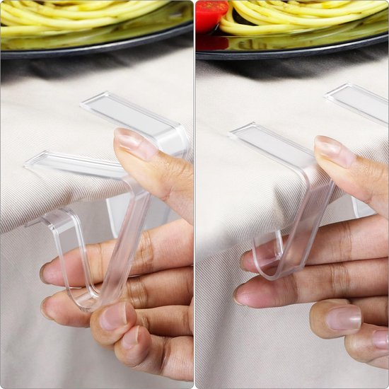 24 Pack Transparent Windproof Tablecloth Clips For Parties & Weddings Table Cloths