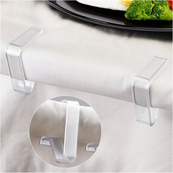 12 Pack Transparent Windproof Tablecloth Clips For Weddings & Events Table Cloths