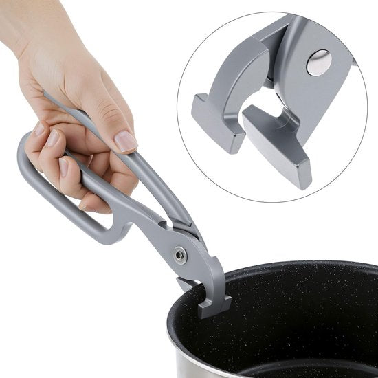 Cast Aluminum Heat Resistant Pizza Pan Non Slip Grip Tongs