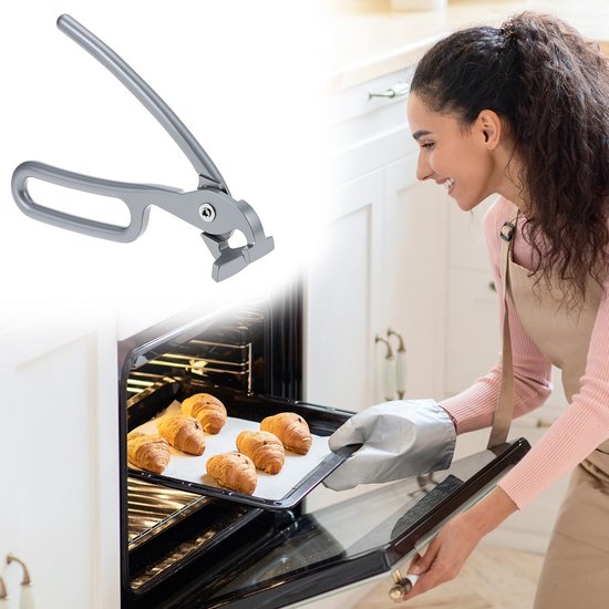 Cast Aluminum Heat Resistant Pizza Pan Non Slip Grip Tongs