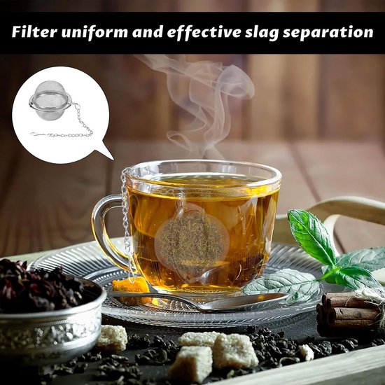3 Piece Stainless Steel Tea Infuser Ball With Extended Chain Hook Other Coffee Tea & Espresso Makers