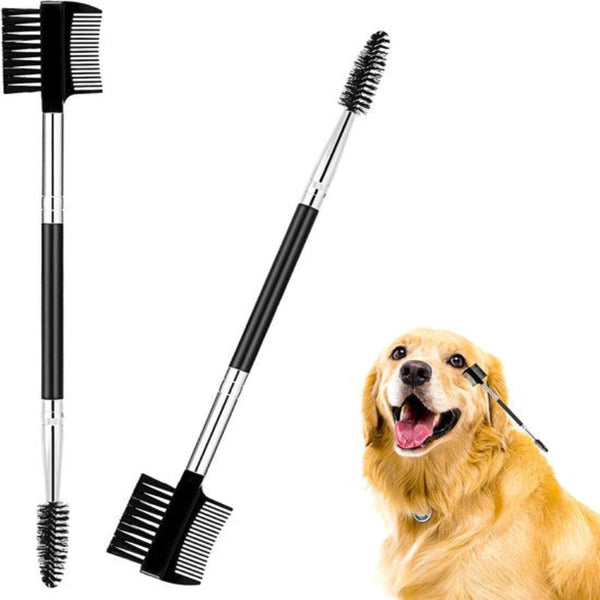 Pet Grooming Comb 2 Piece Set Tear Stain Removal For Dogs Double Sided Eye Brush Cleaning And Eyelash Dog Grooming