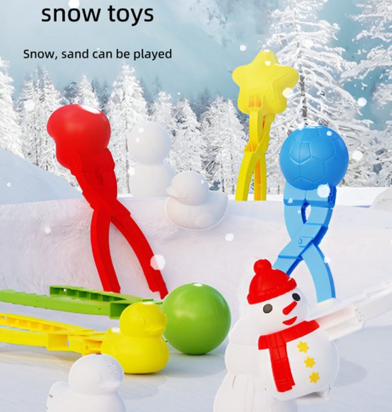 6 Pieces Snowball Maker Set For Kids Safe Pp Material Other Outdoor Toys