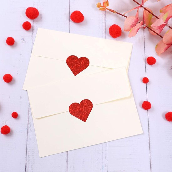 500 Red Glitter Heart Stickers Valentine's Day & Party Decorations Seasonal Decorations