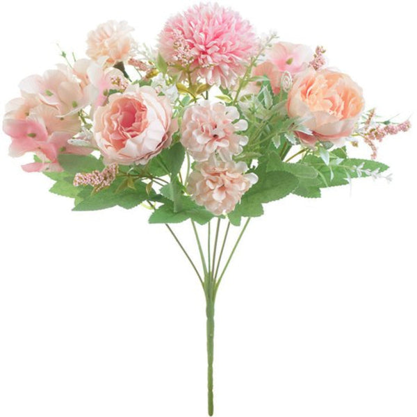 Artificial Flowers Plastic Arrangements Valentine's Day Decorations Sustainable Home For Weddings Living Rooms And Dining Tables (Pink) Artificial Pla