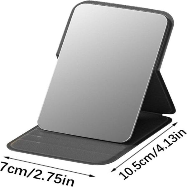 High Definition Frameless Makeup Mirror Foldable Travel Portable With Soft Pu Leather Cover Suitable For Bedroom Bathroom & Traveliblacki Makeup Mirro
