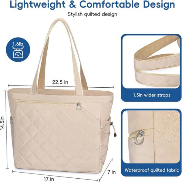 Tennis Bag Extra Large Sports With Shoe Compartment Suitable For 2 4 Rackets Waterproof And Lightweight Unisex Beige Bags