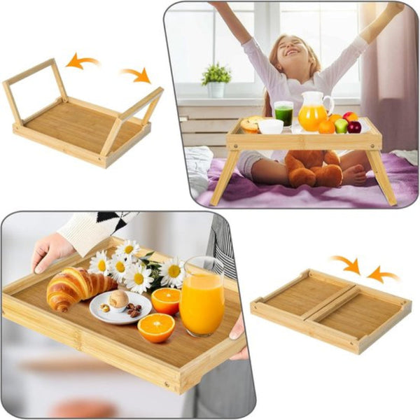 Folding Table Camping Portable Can Be Used As Dining Tv Laptop Snack Sofa Or Work Natural Wood Color Camping Tables