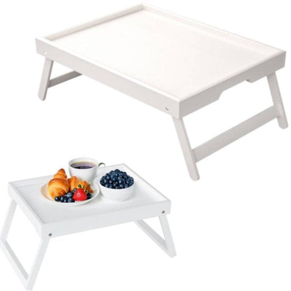 Folding Table Multifunctional For Home Bamboo Bedside Can Used As Dining Tv Laptop Snack Sofa Or Work White Bedside Tables