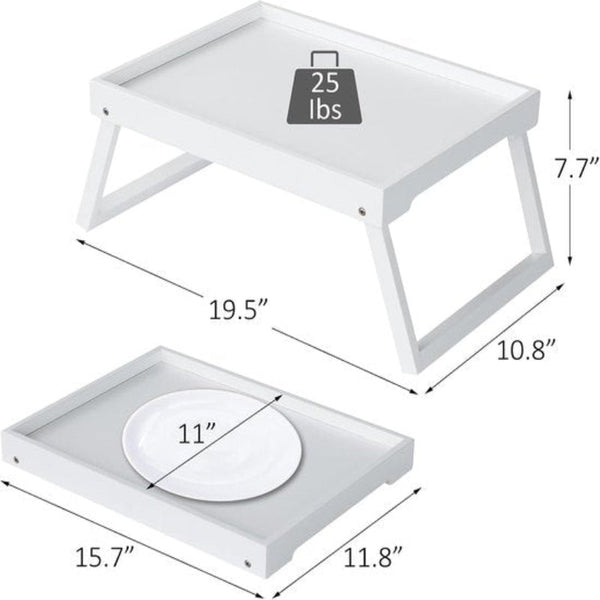 Folding Table Multifunctional For Home Bamboo Bedside Can Used As Dining Tv Laptop Snack Sofa Or Work White Bedside Tables