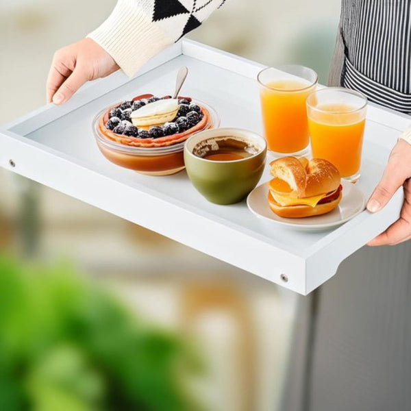 Folding Table Multifunctional For Home Bamboo Bedside Can Used As Dining Tv Laptop Snack Sofa Or Work White Bedside Tables