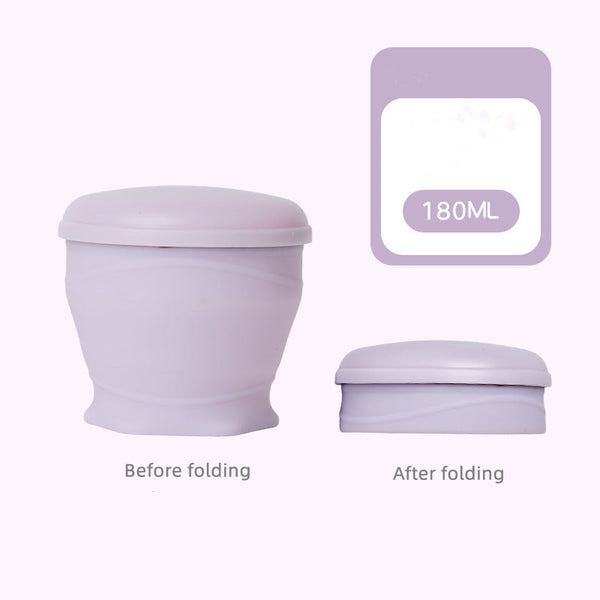 1Pcs Water Bottle Collapsible Cup Silicone Travel Mug Reusable Portable Foldable Design Outdoor Hot And Cold Drinks Hiking Camping Water Bottles & Vac