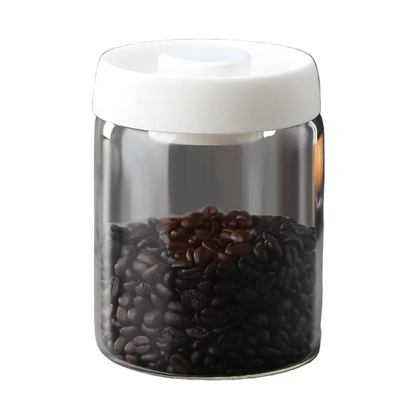 Glass Storage Containers Tin Modern Manual Vacuum Tank Made Of Borosilicate With Moisture Proof Lid For Kitchen Coffee Condiments Food Storage Contain