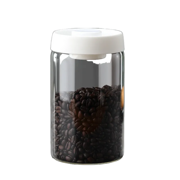 Glass Storage Containers Tin Modern Manual Vacuum Tank Made Of Borosilicate With Moisture Proof Lid For Kitchen Coffee Condiments Food Storage Contain