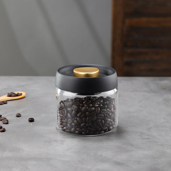 Glass Storage Containers Tin Modern Manual Vacuum Tank Made Of Borosilicate With Moisture Proof Lid For Kitchen Coffee Condiments Food Storage Contain