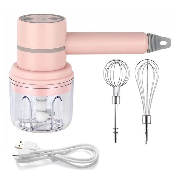 Cordless Electric Hand Mixer With Whisk Attachment Usb Rechargeable Food Processors