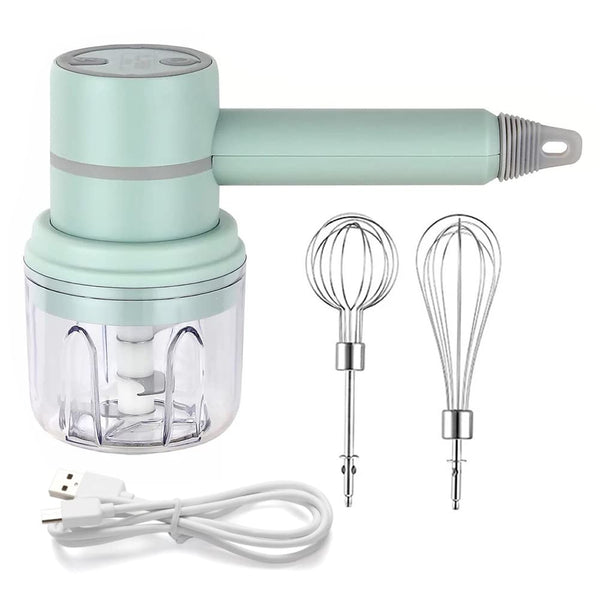 Cordless Electric Hand Mixer With Whisk Attachment Usb Rechargeable Food Processors