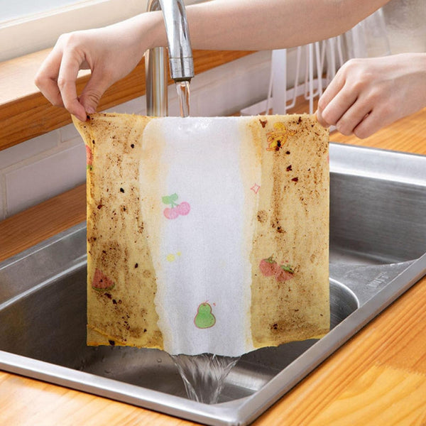 Cleaning Cloths On A Roll Reusable Kitchen Paper Dish Miracle Disposable Wipes Dust Dry And Wet Oil Absorbent Supplies White 1 Cleaning Towels & Cloth