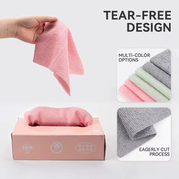 Kitchen Paper Towel/Dishcloth/Microfiber Cleaning Cloths | Lint Free Reusable For Home Car Strong Water Absorption Washable No Streaks Ideal Dishes Gl