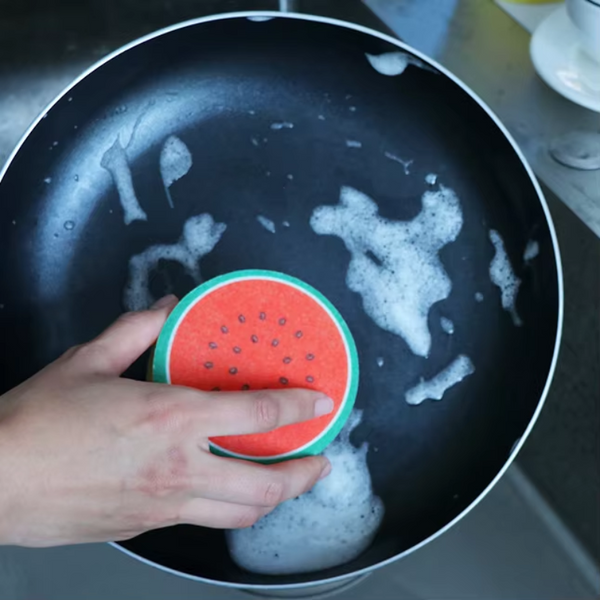 Kitchen Utensil Scourers Cleaning Sponge | Thick Scouring Pad Suitable For Dishes Pans And Fruit Bowls Powerful Durable Long Lasting Sponges & Scourer