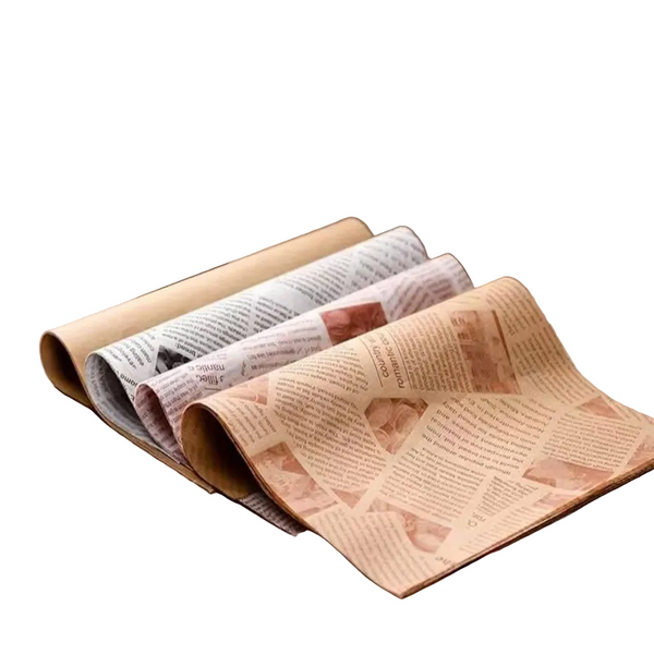 Silicone Baking Paper Wax For Cooked Food 100 Sheets Square Kraft Absorbing Oil Newspaper Sandwich And Baskets Suitable Cakes Bread Fries Pizza Hambur